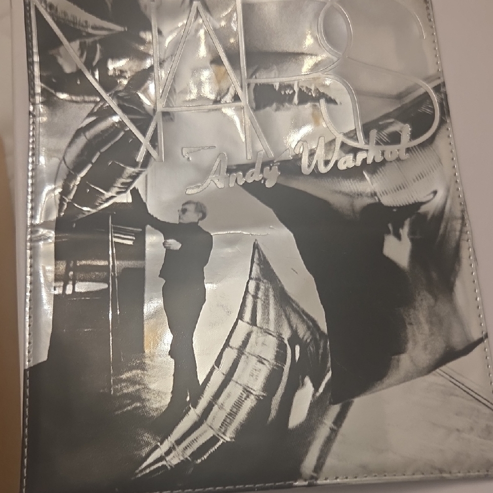 NARS Andy Warhol Metallic Silver Makeup Bag